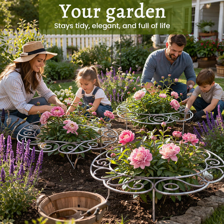 Support durable et discret pour plantes, assure le maintien droit des fleurs et autres végétaux.