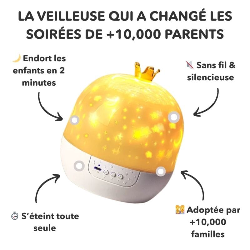 Lampe de nuit océan pour enfants, projette des vagues apaisantes et étoiles pour un sommeil paisible.