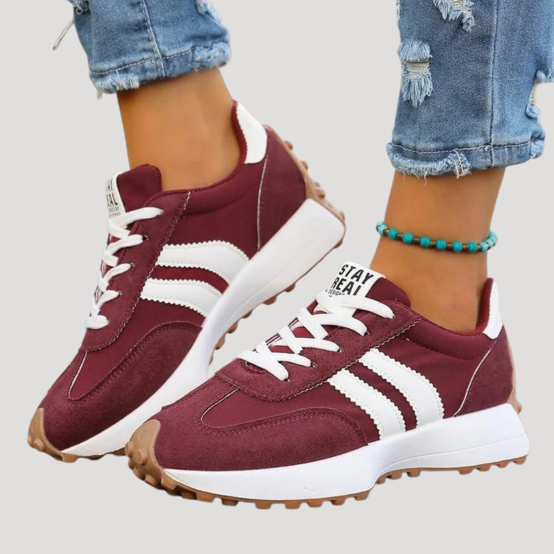 Baskets légères femme pour un confort quotidien optimal. Sneakers rétro élégantes, parfaites pour le style casual.