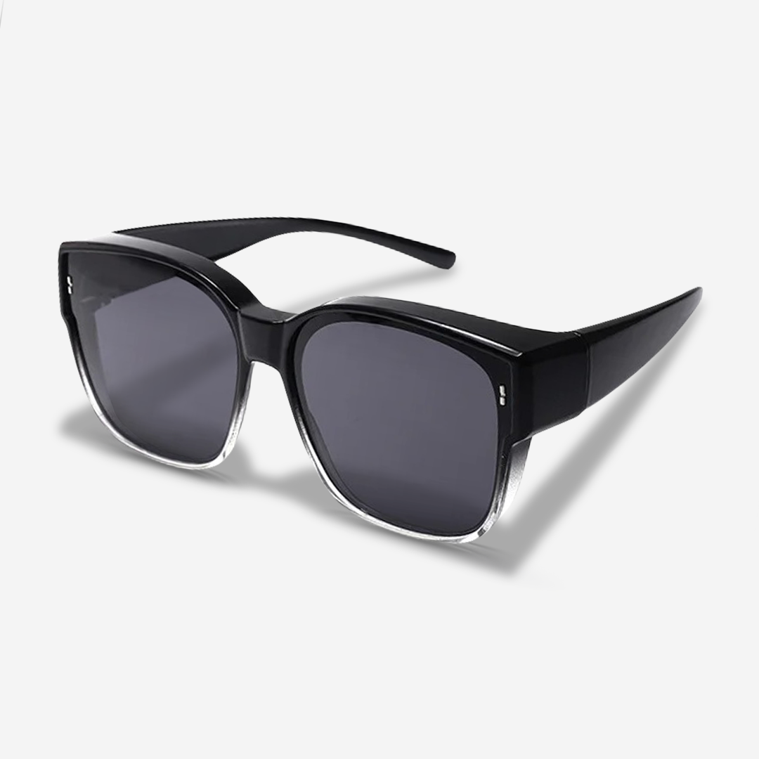 Clip lunettes de soleil anti-éblouissement. Lentilles polarisées pour une vision optimale en conduite.