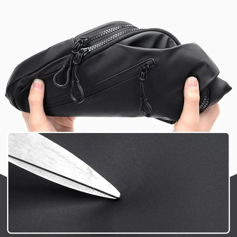 Sac bandoulière moderne homme/femme, anti-vol, imperméable, style urbain et protection discrète.