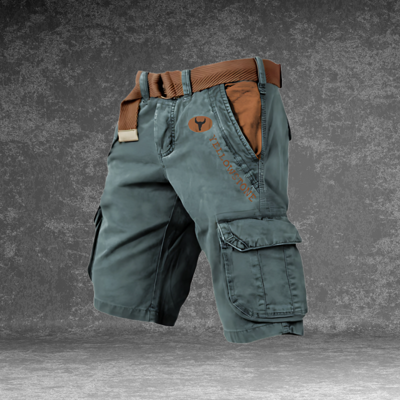 Short cargo homme avec multiples poches, pratique pour les activités de plein air et le confort estival.