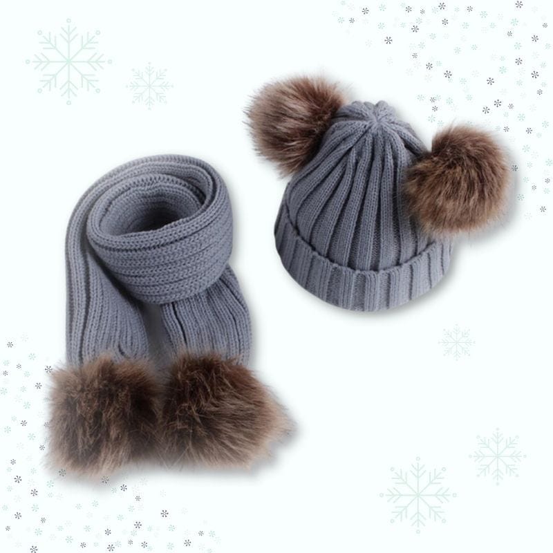 Cadeau naissance parfait : ensemble hiver bonnet et écharpe douillet. Assure chaleur et style pour bébé.