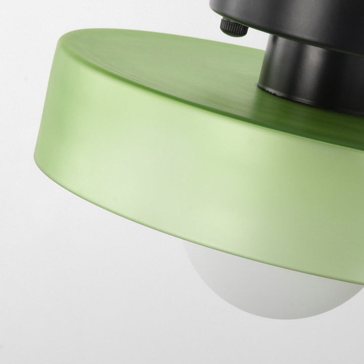 Lampe de plafond LED ronde, design contemporain, idéal pour salon et cuisine.