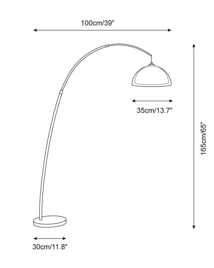 Créez une ambiance chaleureuse avec ce lampadaire arc Ventoro moderne, idéal pour un salon contemporain.