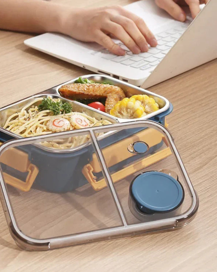 Boîte repas hermétique et isolée pour bureau, école, et sorties en famille.