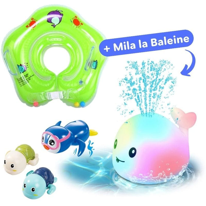 Bouée bébé sécurisée et sans produits nocifs (BPA), favorise le jeu et le développement aquatique sain.