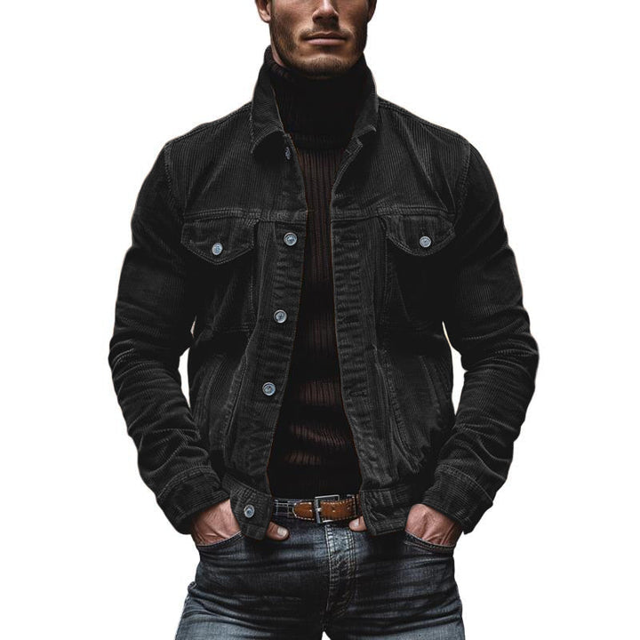 Veste homme workwear vintage ouverte, idéale pour superposer des couches en mi-saison avec style.