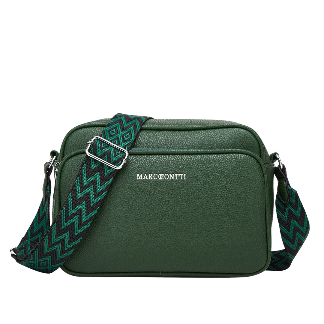Sac bandoulière Libra femme porté, ajusté, en cuir végétalien, parfait accessoire mode élégant et pratique.