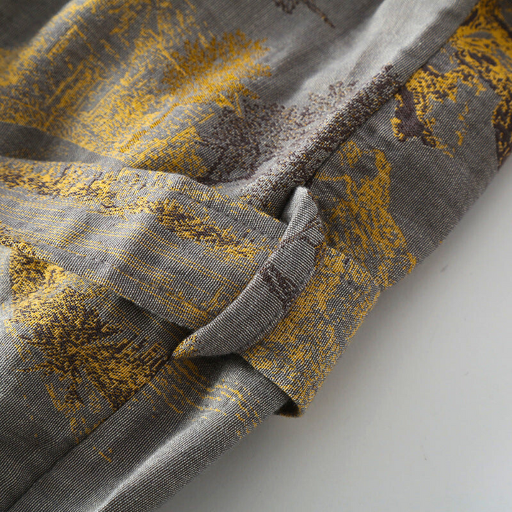 Peignoir kimono unisexe en coton style spa, ample et respirant pour une détente optimale à la maison.