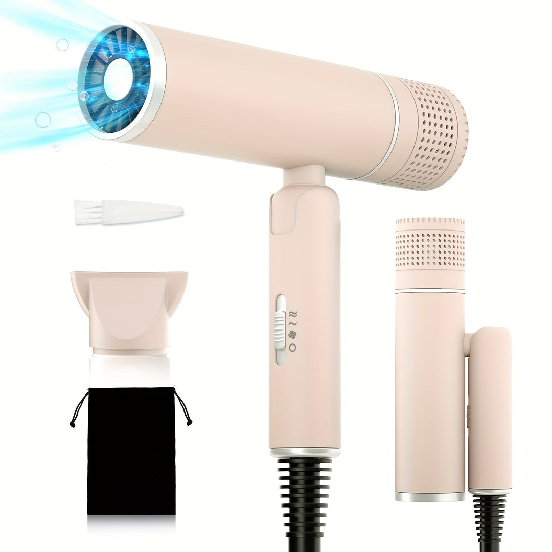 Sèche-cheveux ionique noir avec diffuseur, technologie avancée pour séchage rapide et soin capillaire optimal.