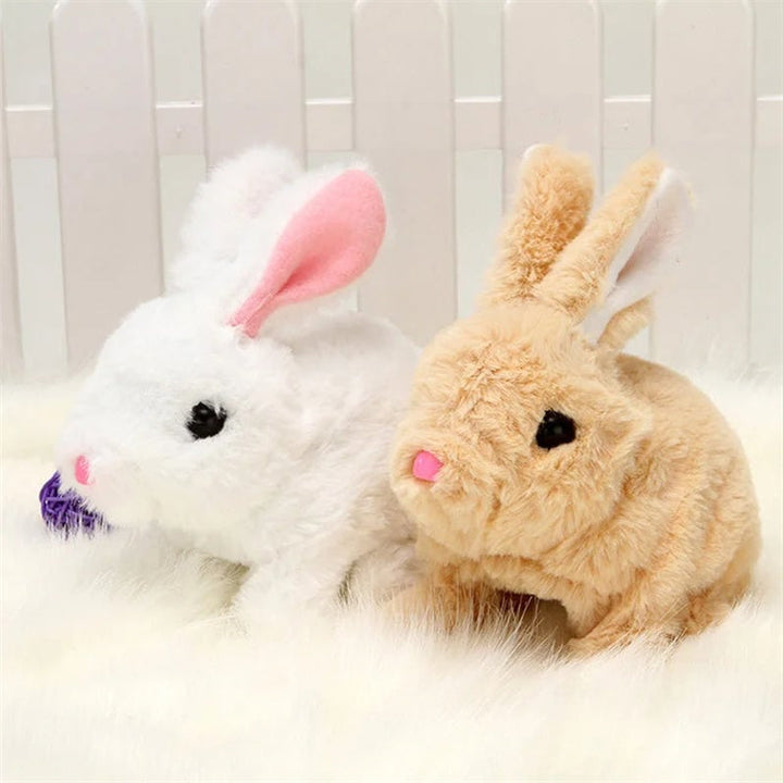 Mignon lapin interactif en peluche, doux et moelleux, prêt à devenir le meilleur ami de votre enfant.