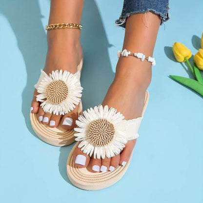 Boho-Sandaler med Blommor - Sommarmode