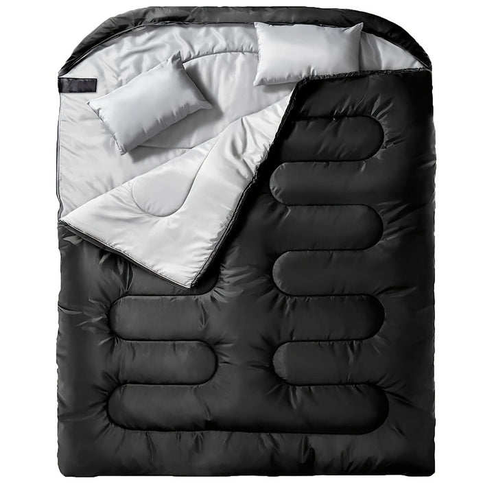 Aventure en plein air: sac de couchage chaud et confortable avec oreiller intégré, essentiel pour la randonnée.