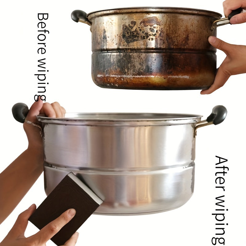 Éponge récurante diamant PUREBRITE ultra-efficace contre graisse et taches tenaces sur casseroles de cuisine.