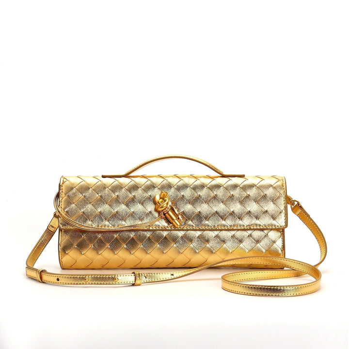 Sac bandoulière en cuir tressé, idéal pour femme, alliant style et fonctionnalité.