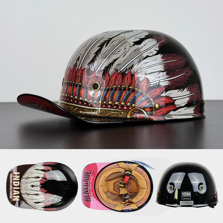 Casque de baseball PulseCap noir, visière courte, sécurité pour motard urbain.