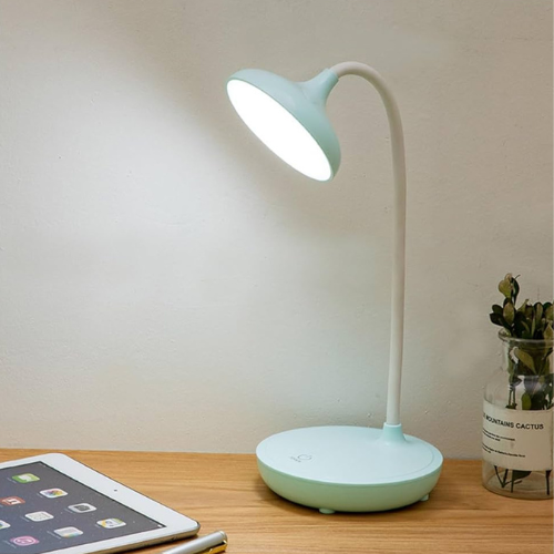 Lampe de bureau LED tactile, 3 modes d'éclairage réglables, lumière douce, parfaite pour travail ou lecture.