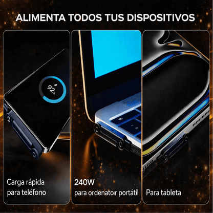 Cable de Carga Rápida USB-C 2-en-1 con Soporte Integrado para Móvil y Tablet
