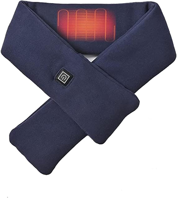 Écharpe chauffante USB, offrant un confort thermique personnalisé avec ses multiples niveaux de chaleur. Unisexe.