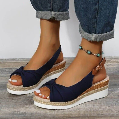 Bekväma Sandaler med Espadrillklack - Sommarmode