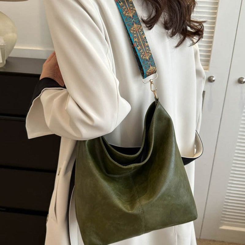 Sac bandoulière femme Wanda, design minimaliste, cuir PU, très élégant.