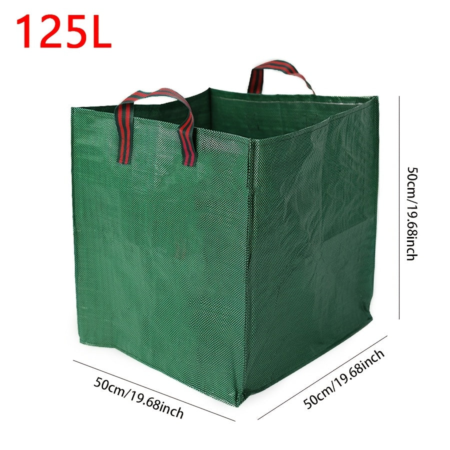Solutions de rangement et d'élimination des déchets avec ces sacs verts résistants pour l'extérieur.