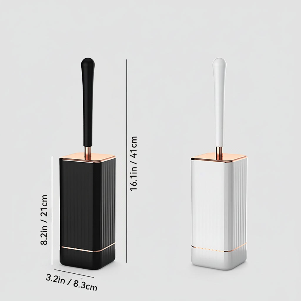Brosse WC de qualité supérieure, avec support design, pour un nettoyage en profondeur et une hygiène irréprochable.