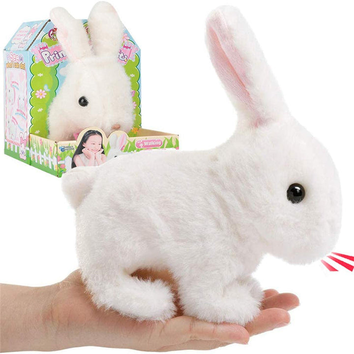 Peluche lapin interactif, compagnon fidèle pour enfant, développe l'imagination et offre de la compagnie.