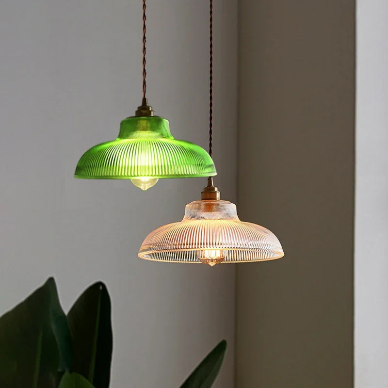 Lampe suspendue LED en verre, design moderne, éclairage écoénergétique pour salon, chambre ou salle à manger.