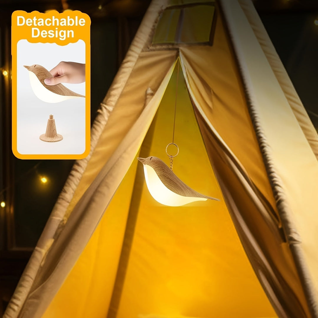 Lampe de bureau ou chevet design oiseau, LED tactile, diffuseur d'arôme et lumière adaptable.