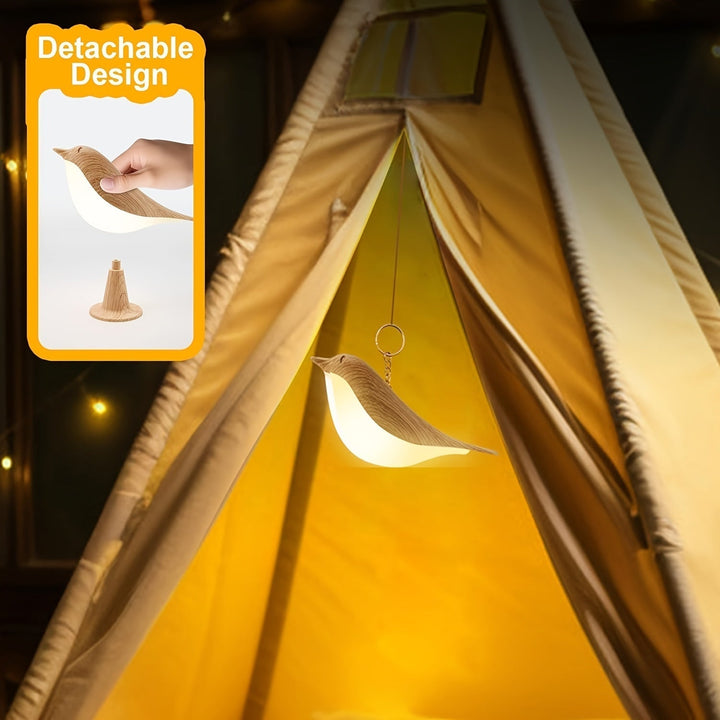 Lampe de bureau ou chevet design oiseau, LED tactile, diffuseur d'arôme et lumière adaptable.
