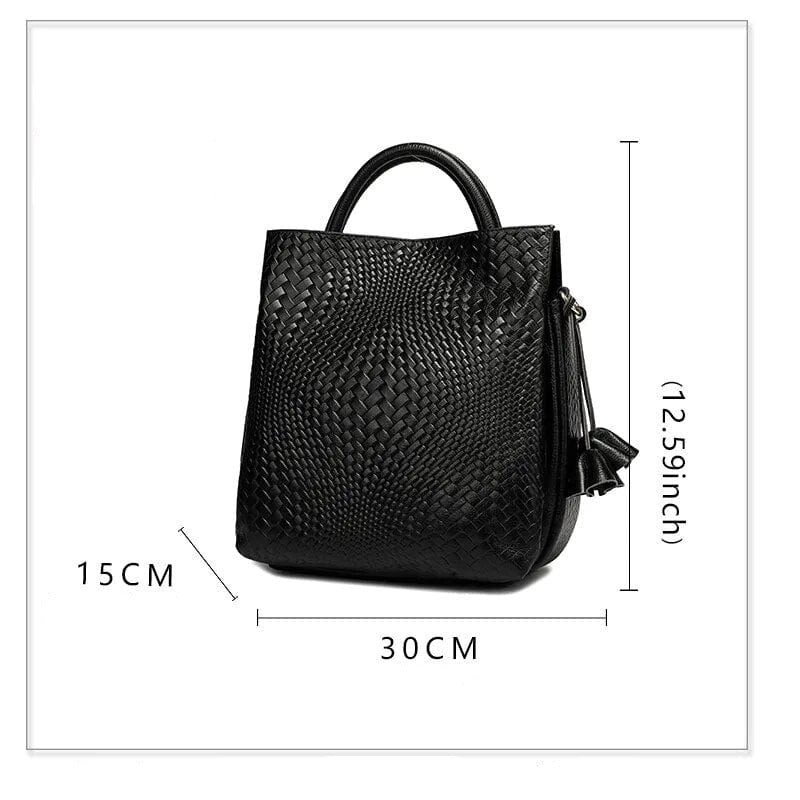 Grand sac cabas noir en cuir véritable Alexandra. Un sac à main élégant pour femme, pratique pour le bureau.