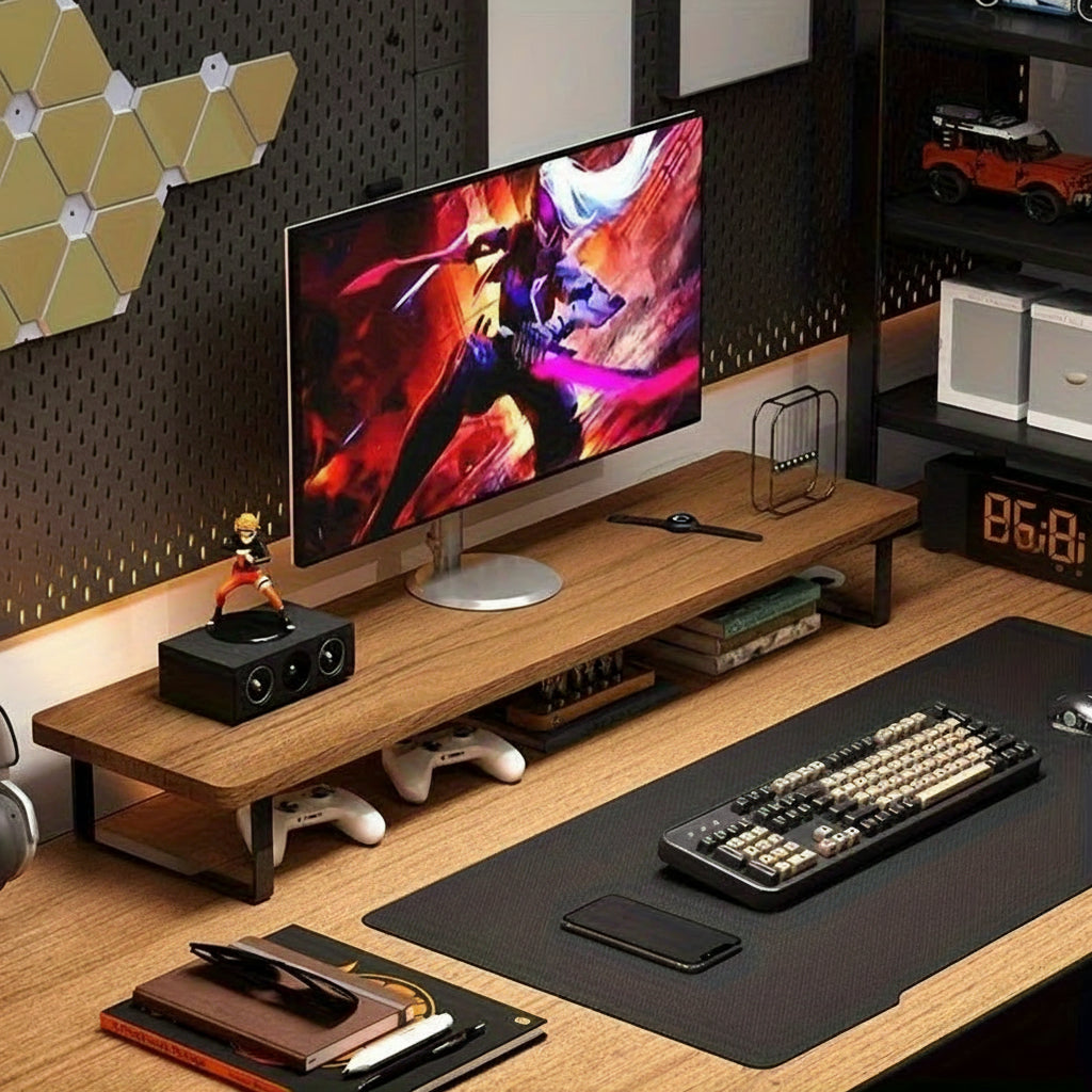 Améliorez votre bien-être avec le support moniteur MODURA en acier. Ergonomique, il réduit les tensions au cou et dos.