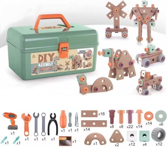 Jouet d'apprentissage : kit de bricolage pour enfants en plastique ABS, développe la créativité et la motricité.