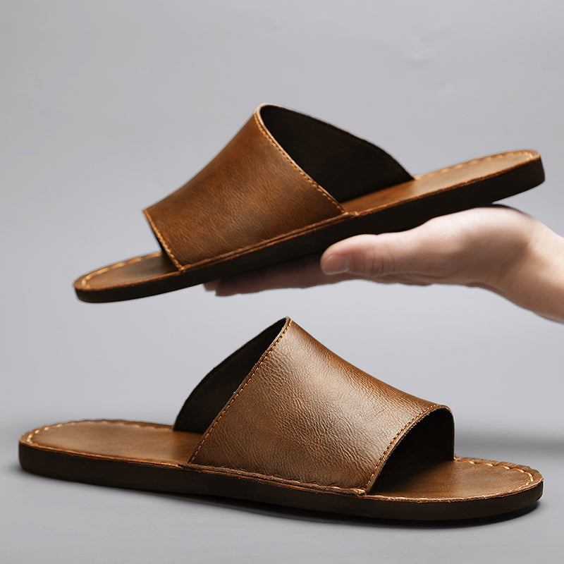 Chaussures mules légères pour hommes, style décontracté printemps-été, avec brides croisées, grand confort.