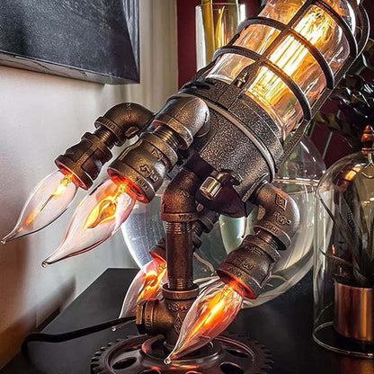 Retro Raketlampa - Steampunk Design