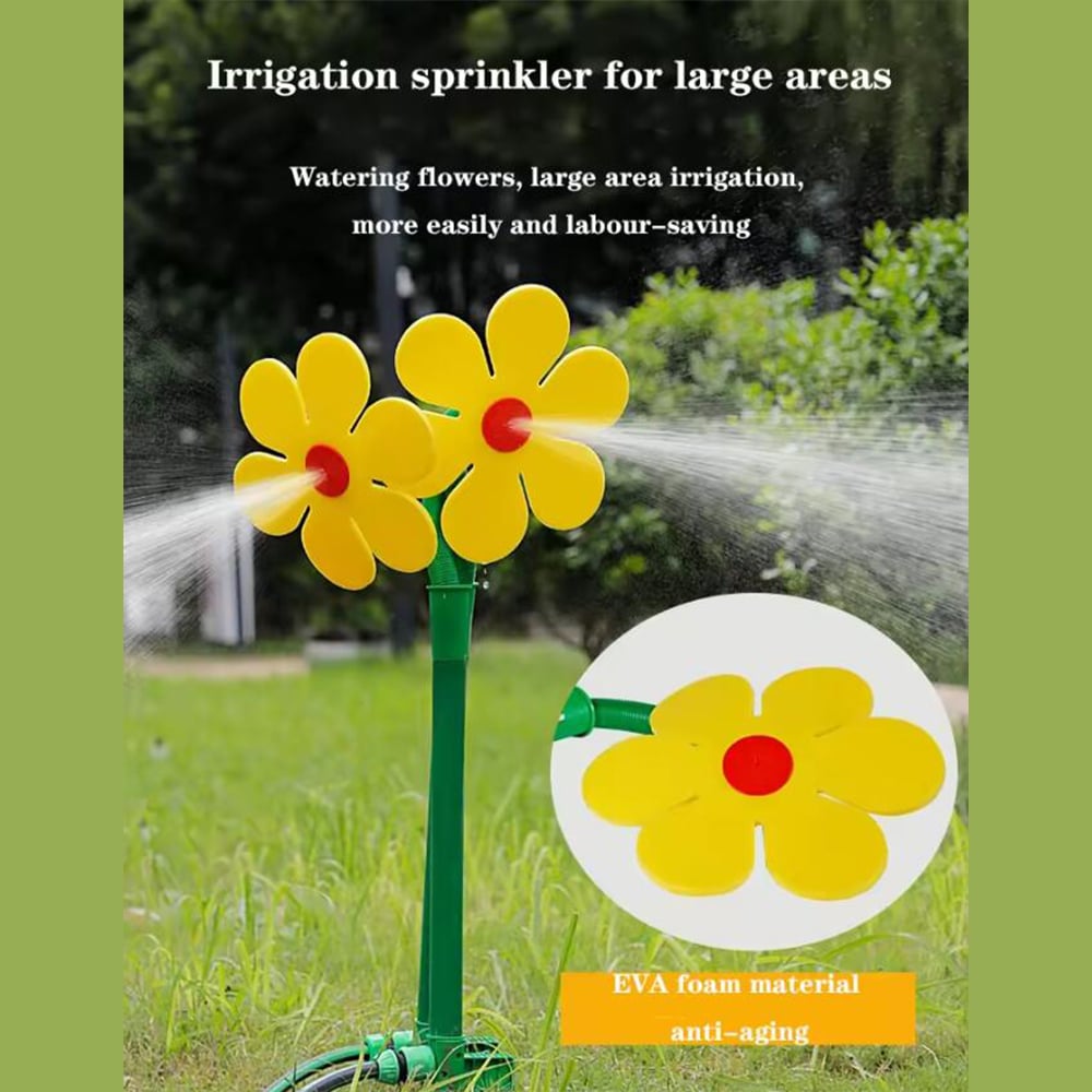 Magnifique pulvérisateur de jardin décoratif en forme de fleur, idéal pour l'extérieur.