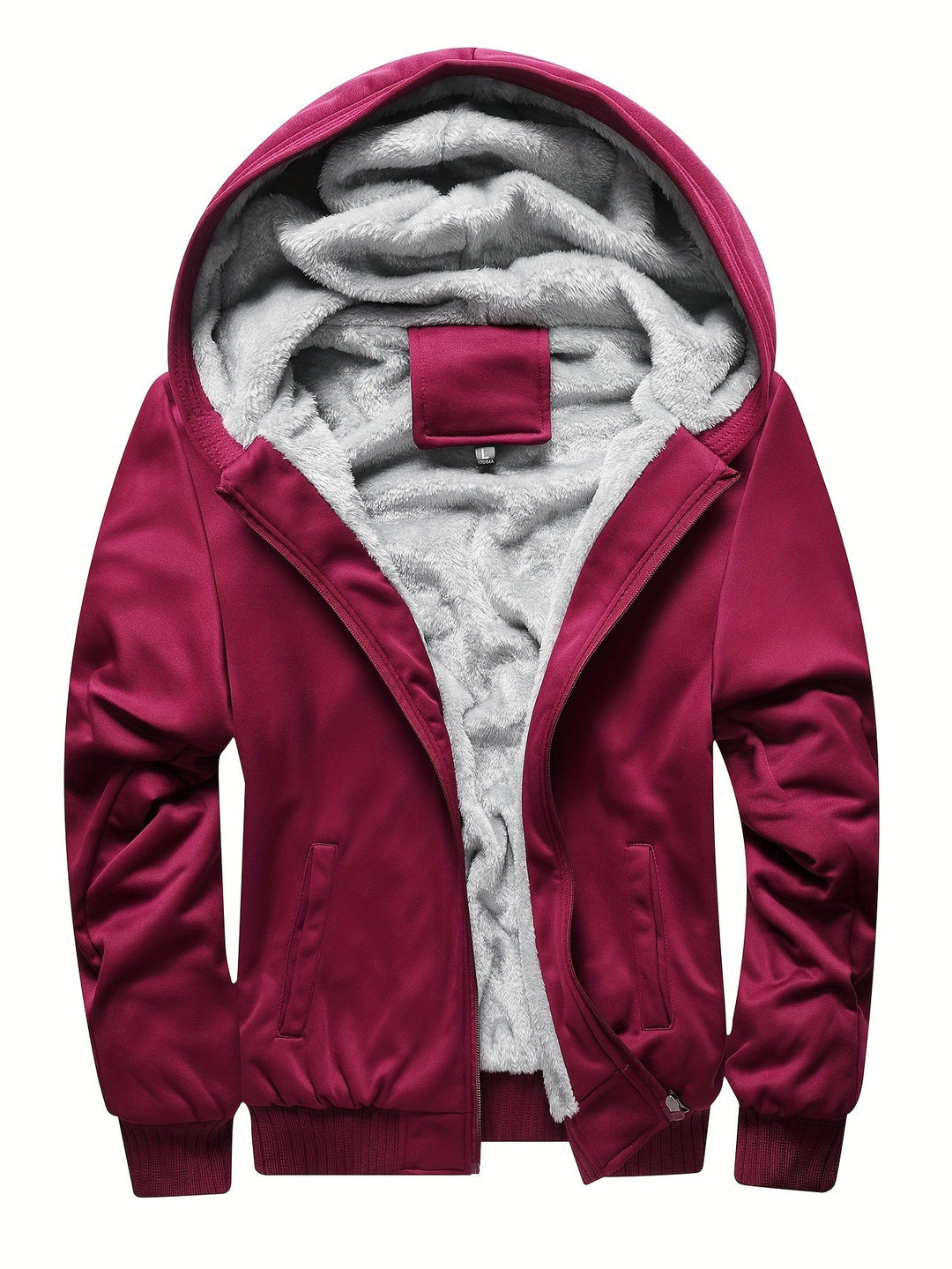 Veste décontractée homme, zippée et à capuche. Manteau chaud et confortable, parfait pour l'hiver et le quotidien.