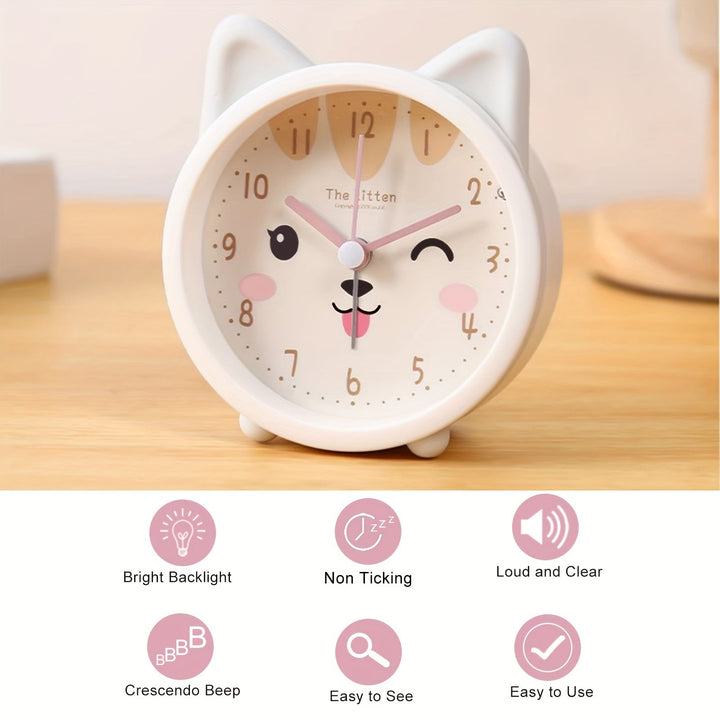 Réveil enfant BunnyTime silencieux, design lapin, assure un matin calme sans tic-tac. Parfait pour une chambre sereine.