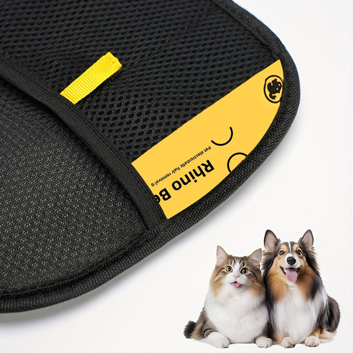 Gants de toilettage pour animaux de compagnie, capturent les poils et procurent un massage relaxant.