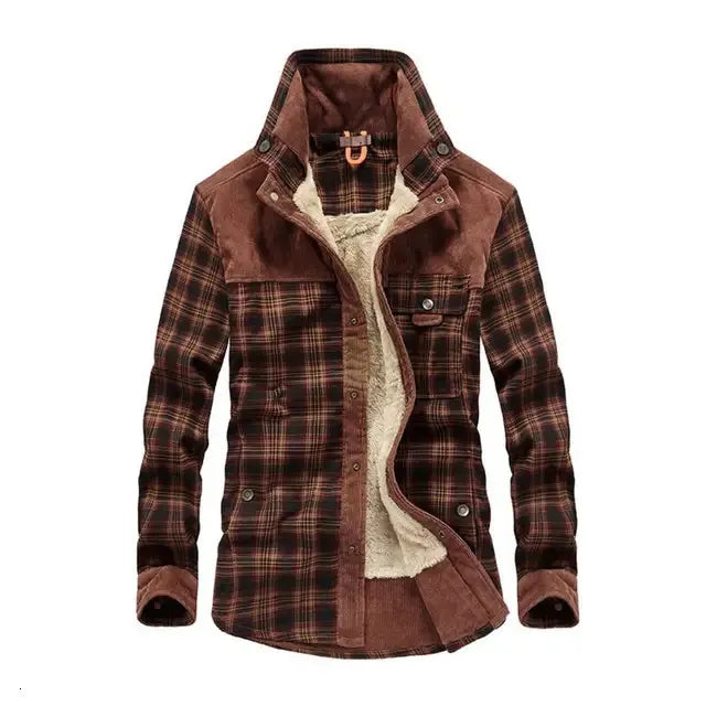 Veste femme à carreaux, chaude et confortable, idéale pour la saison froide. Style mode élégant et décontracté.