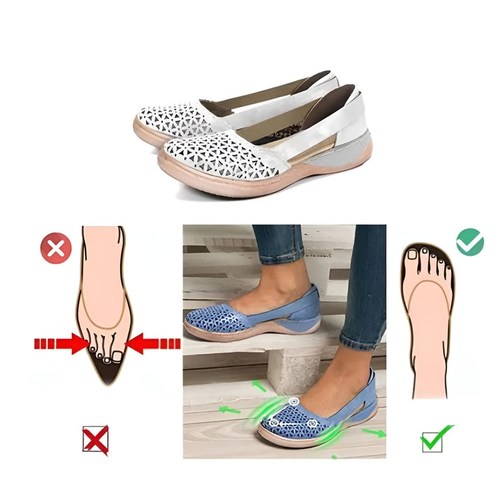 Confortables chaussures orthopédiques féminines, parfaites pour la mode du printemps-été et le bien-être des pieds.