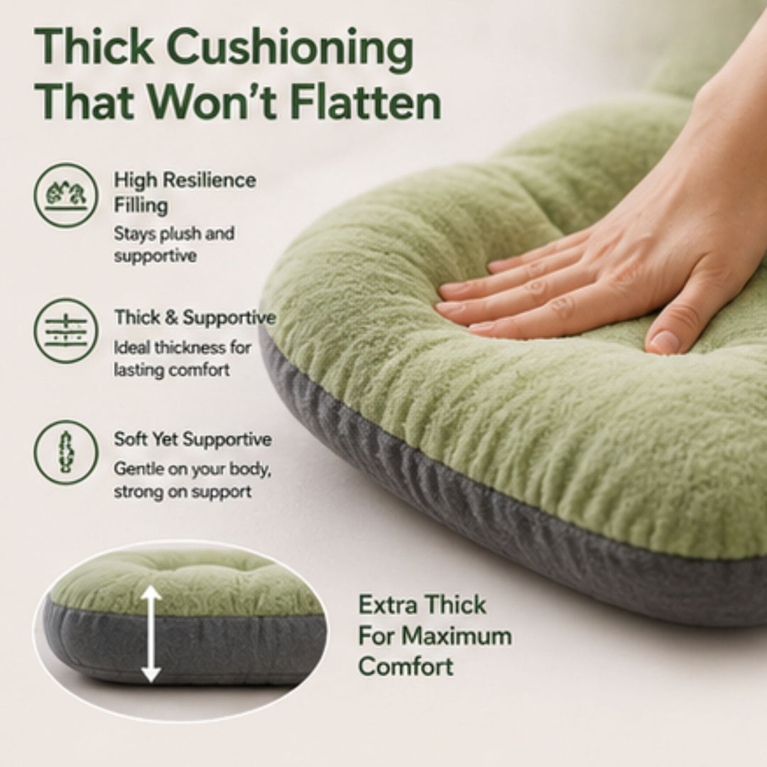 Coussin médical ergonomique pour soulagement des douleurs lombaires, du coccyx et amélioration de la santé.