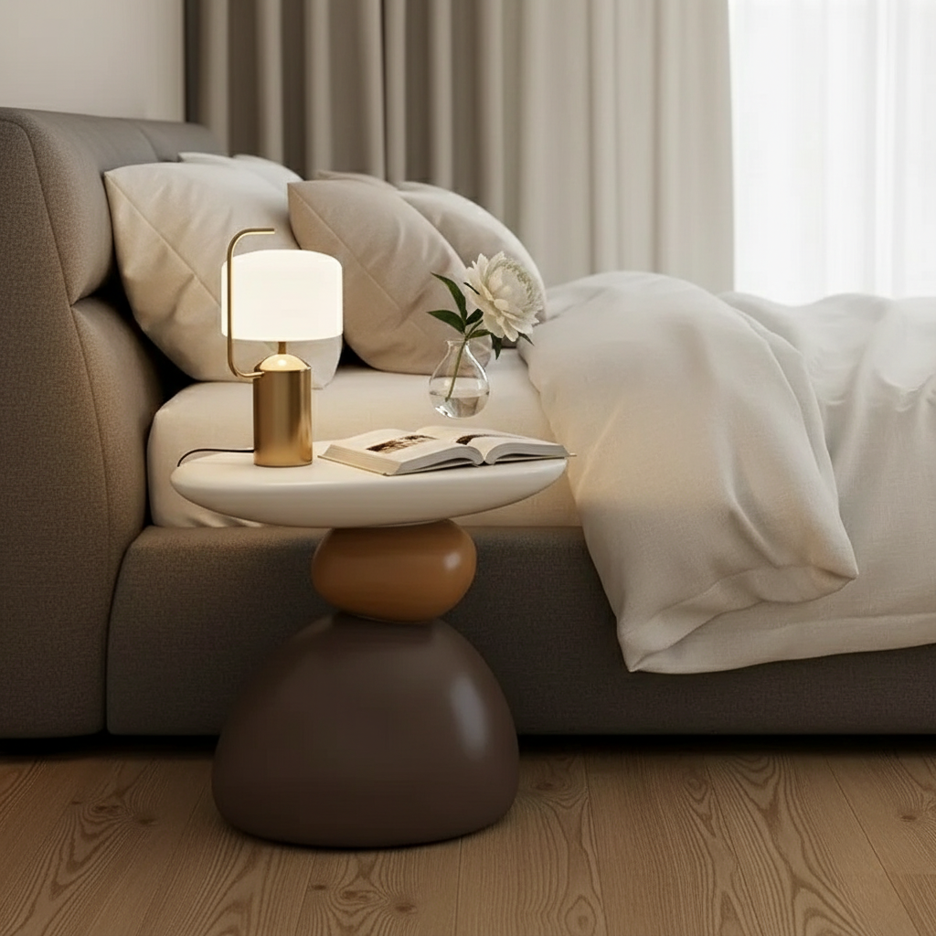 Table d'appoint compacte et stylée, design minimaliste moderne. Idéale pour petits espaces, salon ou chambre.