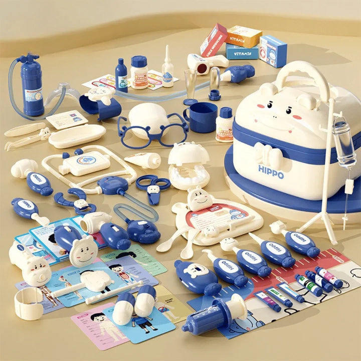 Valise docteur compacte pour enfants, un jeu de rôle portable et éducatif pour jeunes explorateurs.