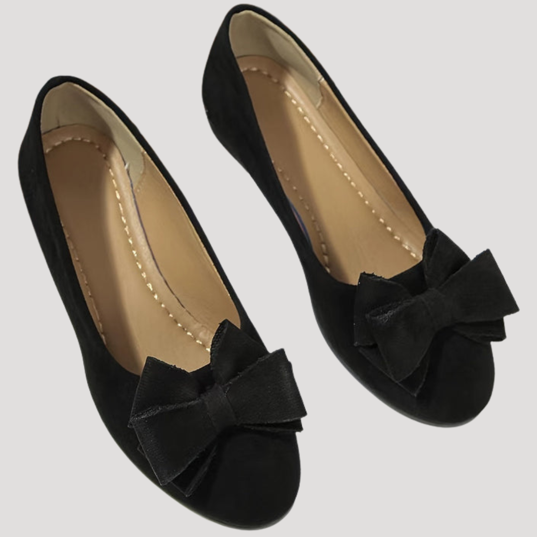Ballerines femme compensées beige à nœud, élégantes et versatiles pour toute tenue.