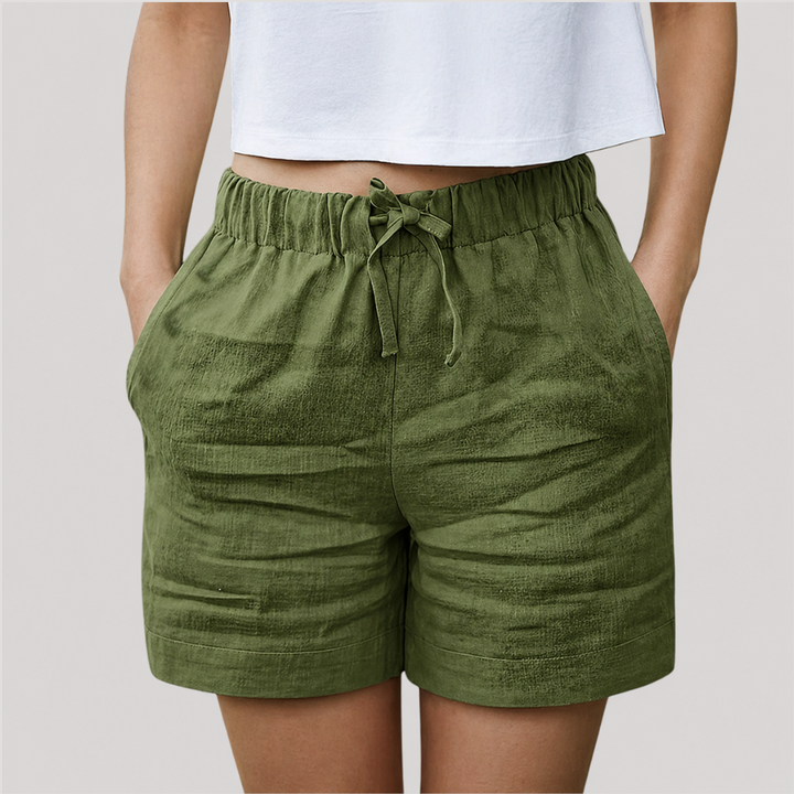 Short femme doux et léger, coupe décontractée, taille ajustable pour un confort optimal en toute situation.