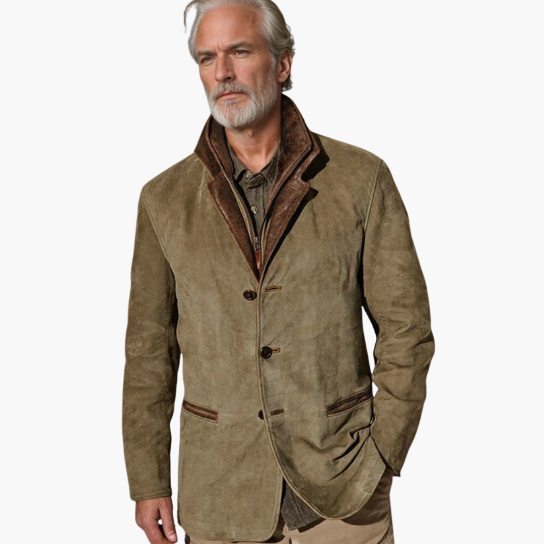 Veste homme mi-saison polyvalente, design moderne, col réversible, parfaite pour mode masculine décontractée.