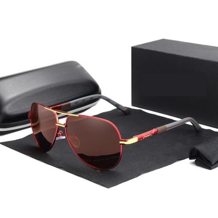 Lunettes de soleil hommes, polarisées, protection UV HD, style vintage aviateur pour conduite et plein air.